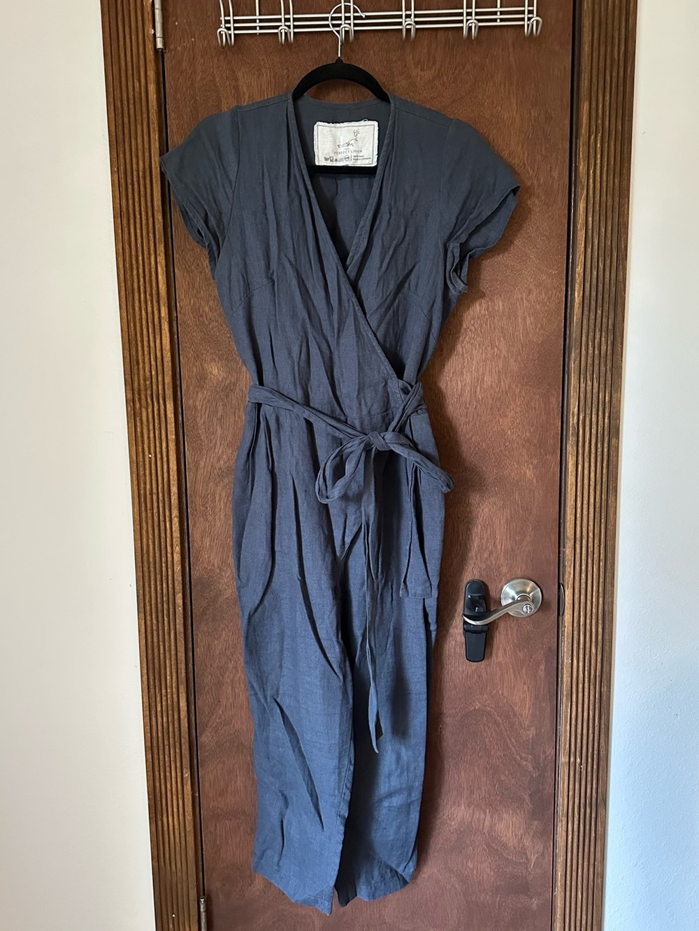 not PERFECT LINEN Wrap Jumpsuit - S/M